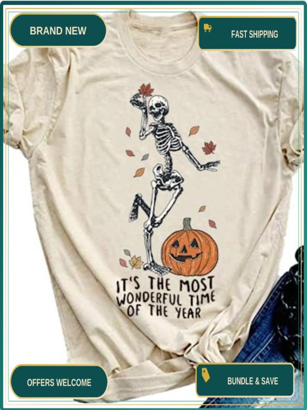 Women's Halloween Pumpkin Graphic Tee Short Sleeve Crew Neck Fall T-Shirt
